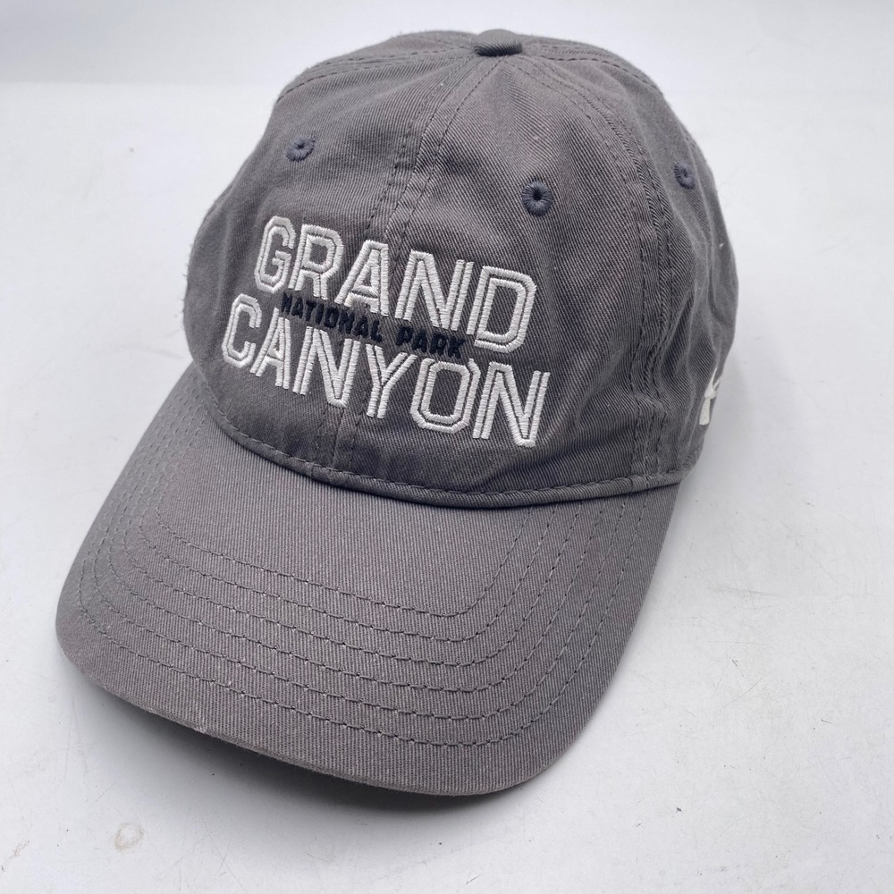 GRAND CANYON Under Armour Adjustable Hat Unisex OSFA Grey Embroidered Cap